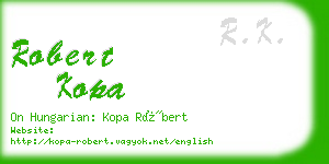 robert kopa business card